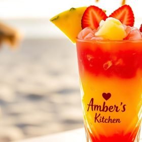 Pineapple Strawberry Swirled Slushies