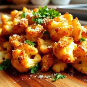Crispy Parmesan Roasted Cauliflower | Easy Side Dish