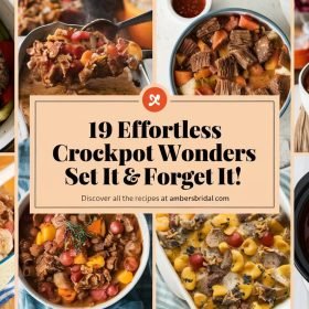 Delicious 19 effortless crockpot wonders in 2025 featuring a variety of hearty stews and savory dishes.