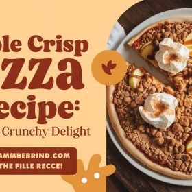Classic apple crisp pizza with a crispy crust and layers of sweet apple filling.
