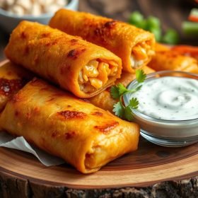 Buffalo Chicken Egg Rolls