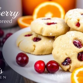 cranberry orange shortbread cookies